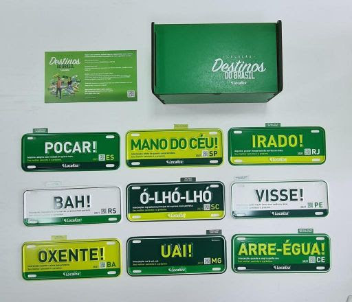 Localiza lança coleção de placas colecionáveis com expressões do Brasil Localiza - placas