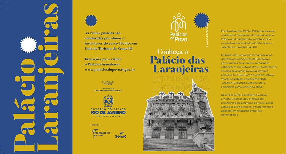 Palácios Guanabara e das Laranjeiras abrem para visitação no Rio 2 AF_folder_GOVRJ_palacio Laranjeiras