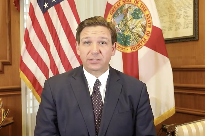 Governador da Flórida suspende todas medidas restritivas no estado 1 Governador da Flórida, Ron DeSantis, suspendeu medidas restritivas no estado