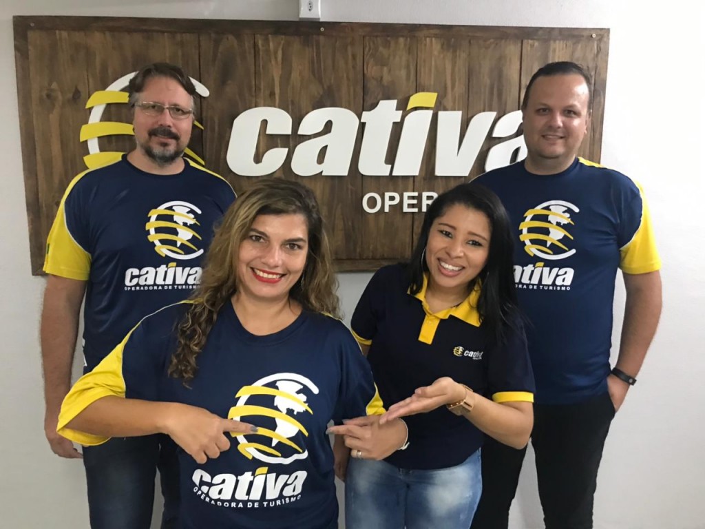 Cativa Operadora chega ao Rio de Janeiro 1 Marcelo Adams, diretor Geral, Juliana Eboli, Vendas, Suelen Silveira, diretora Operacional, e Mateus Eidt, diretor Comercial