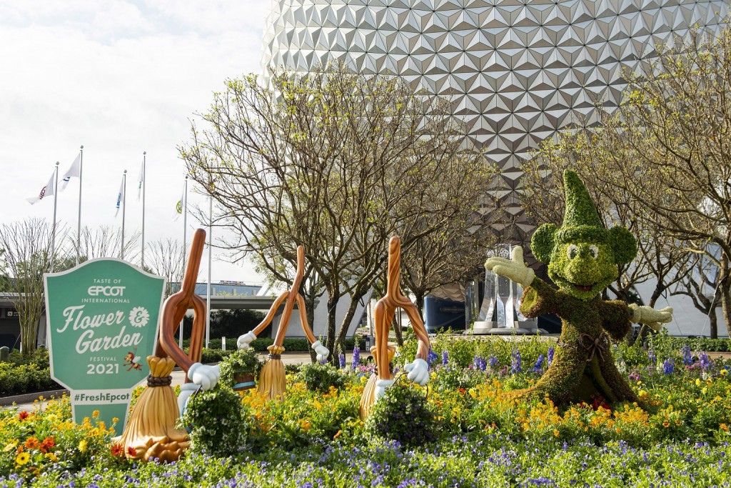 The Taste of EPCOT International Flower & Garden Festival blossoms to life March 3-July 5, 2021, at Walt Disney World Resort in Lake Buena Vista, Fla. The park-wide event features fun for the whole family inspired by the season, from spectacular Disney character topiaries to lush gardens to fresh flavors from Outdoor Kitchens and more. (David Roark, photographer)