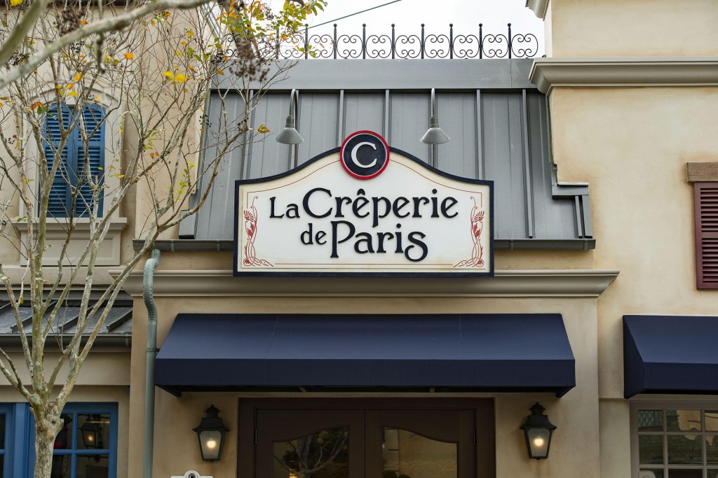 The grand opening of La Crêperie de Paris is set for Oct. 1, 2021, in a newly expanded area of the France pavilion at EPCOT at Walt Disney World Resort in Lake Buena Vista, Fla. Offering both table- and quick-service options, the restaurant’s menu will feature sweet crepes, savory buckwheat galettes (naturally gluten friendly) and authentic French hard cider. (Matt Stroshane, photographer)