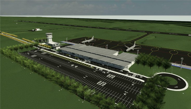 Projeto do Aeroporto Regional da Serra Gaúcha, que ficará no distrito de Vila Oliva