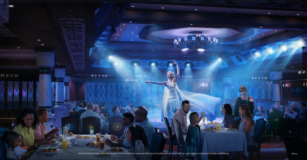 Disney Wish terá atração aquática inédita, bar de Star Wars e mais novidades; fotos 4 Disney Wish - Family Dining - Arendelle A Frozen Dining Adventure