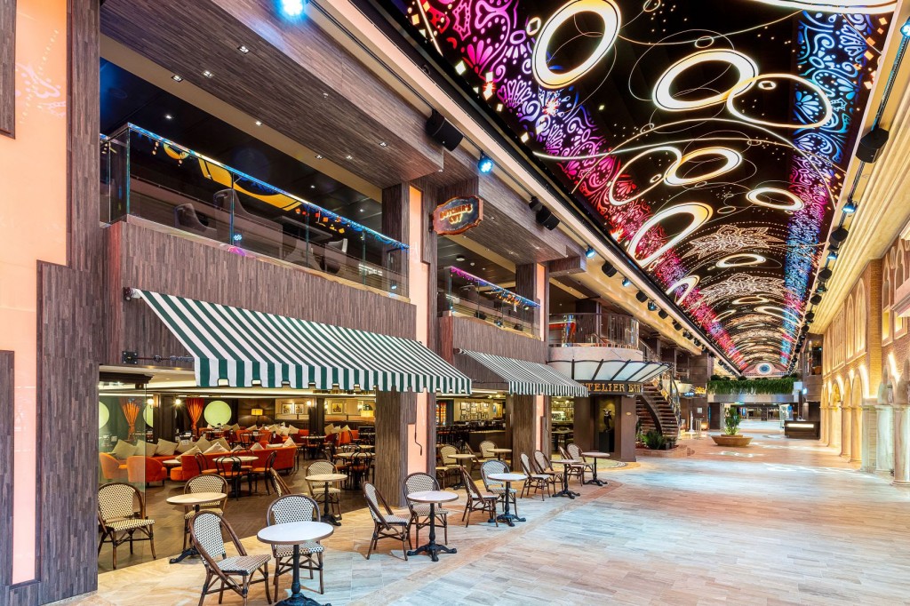 MSC revela novas fotos, vídeo e mais detalhes do novo MSC Virtuosa 1 Promenade interna