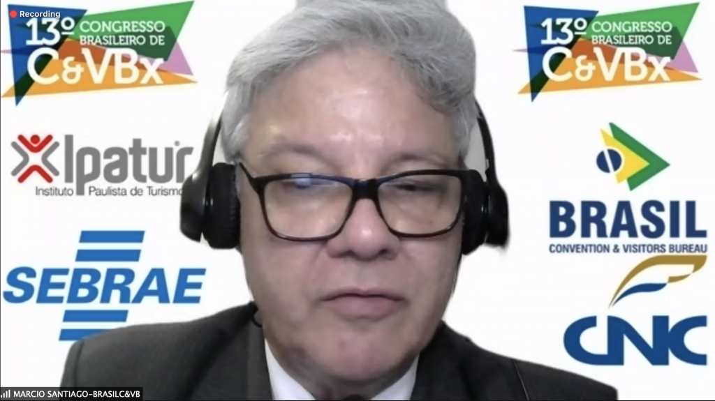 13º Congresso Brasileiro de C&VBx inicia com reflexões sobre retomada e futuro do setor 1 Márcio Santiago, presidente do Instituto Brasil C&VB