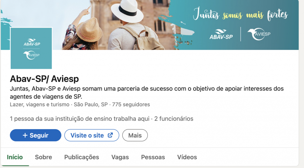 Página nas redes sociais já mostra entidades unificadas. (Reprodução/LinkedIn)