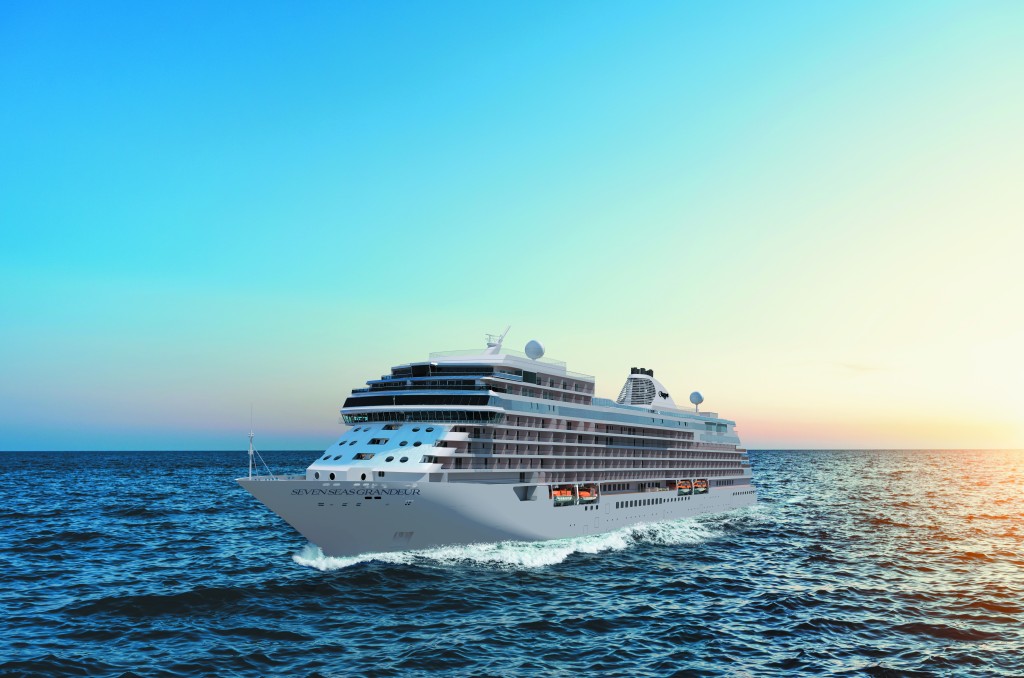 RSSC apresenta o novo navio Seven Seas Grandeur; estreia acontece em 2023 1 Beautiful Caribbean Sea at sunset