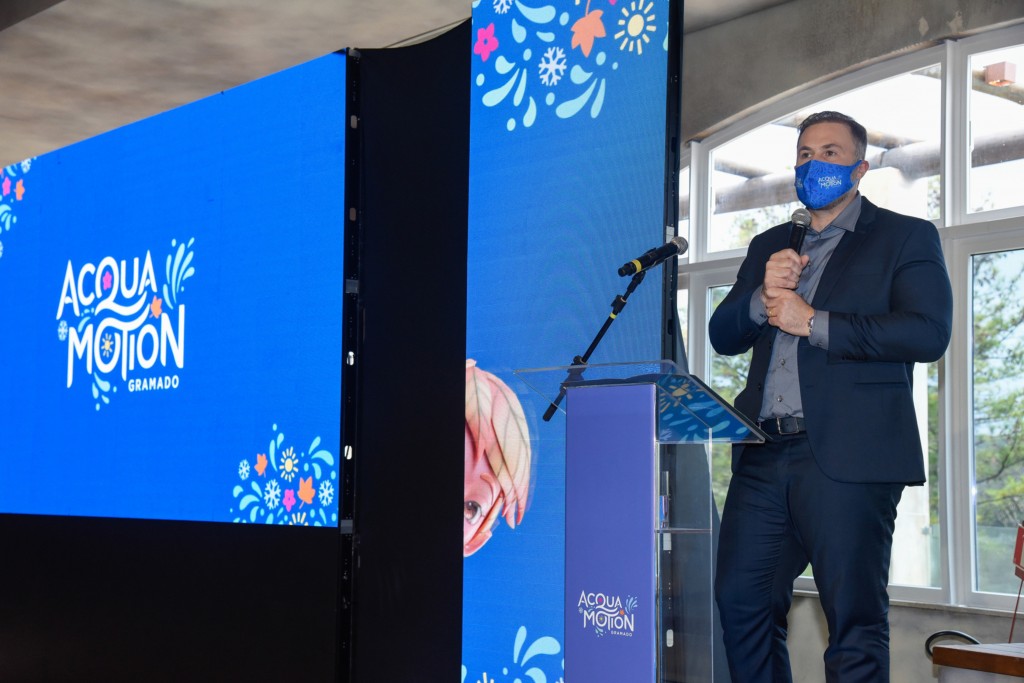 Gramado Parks inaugura parque aquático indoor com águas termais; veja fotos O presidente da Gramado Parks, A