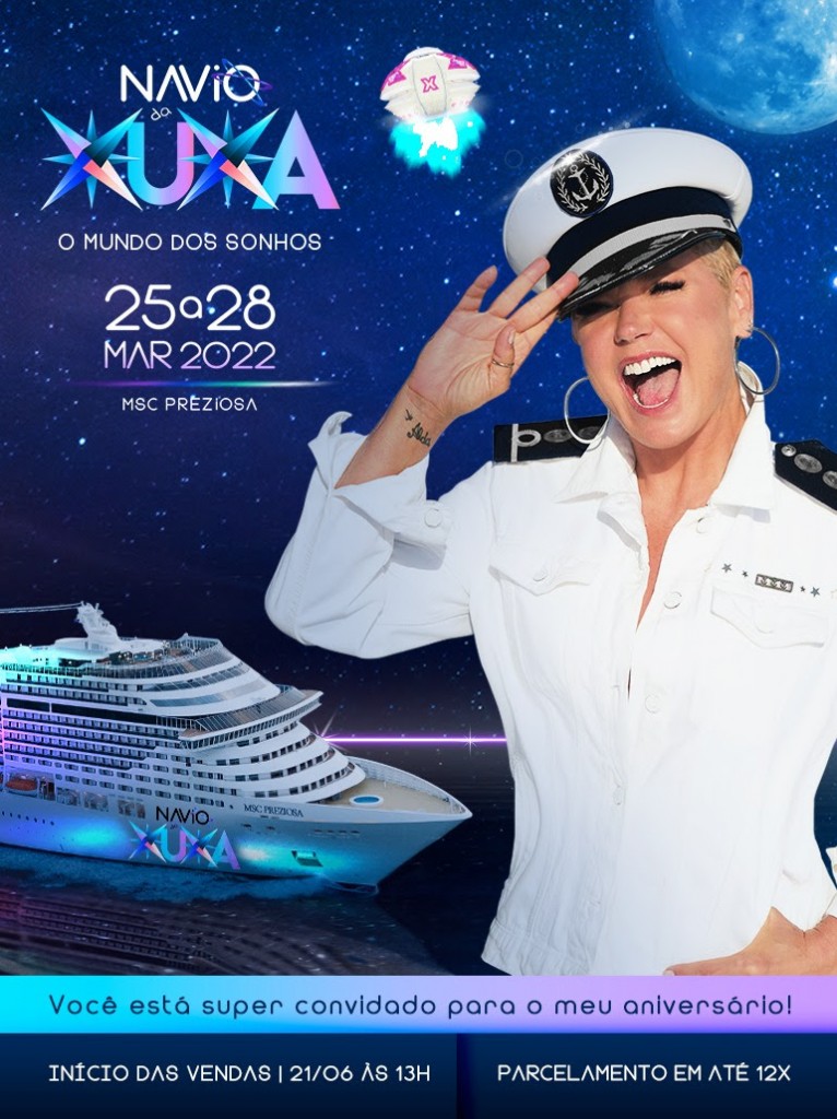 MSC Preziosa será fretado para realização do 'Navio da Xuxa' em março de 2022 unnamed