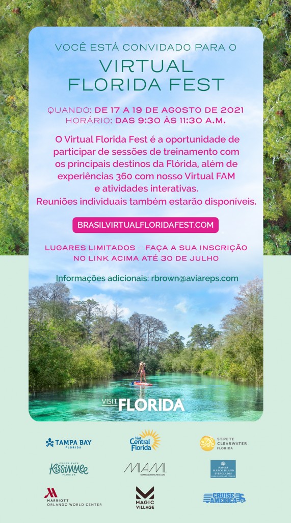 Visit Florida realiza evento virtual exclusivo para mercado brasileiro; inscreva-se 1 Brazil_VirtualFam