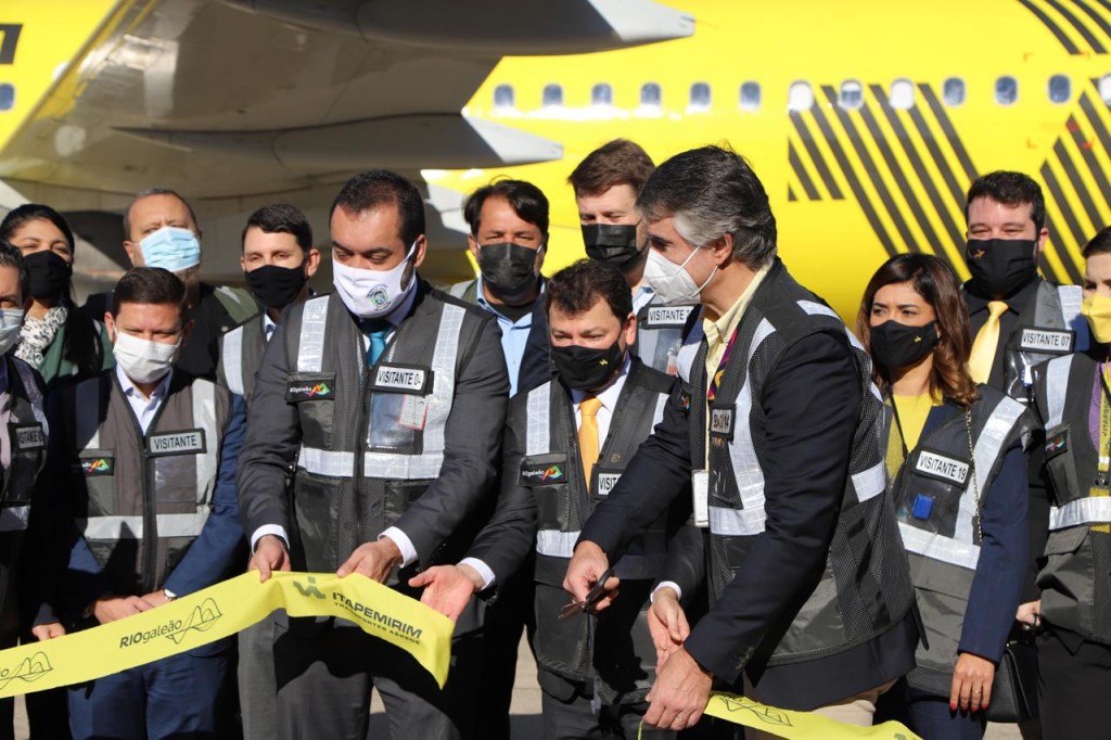 ITA inicia operações no Rio de Janeiro com direito a batismo da aeronave; vídeo Evento Aeroporto RIOgaleão Crédito Larissa Cargnin