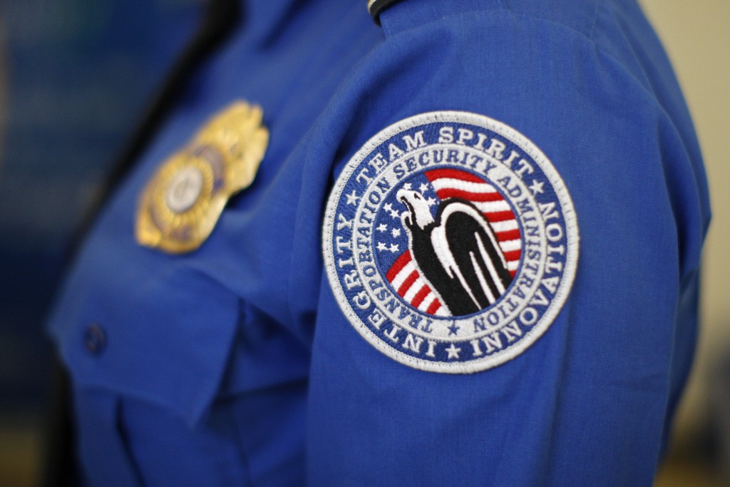 LOS ANGELES, CA - FEBRUARY 20: A TSA arm patch is seen at Los Angeles International Airport (LAX) on February 20, 2014 in Los Angeles, California. Secretary of Homeland Security Jeh Johnson is viewing Transportation Security Administration security operations and the U.S. Customs and Border Protection Federal Inspection Facility at LAX, and will meet with the Joint Regional Intelligence Center in Los Angeles on his two-day visit to southern California. (Photo by David McNew/Getty Images)