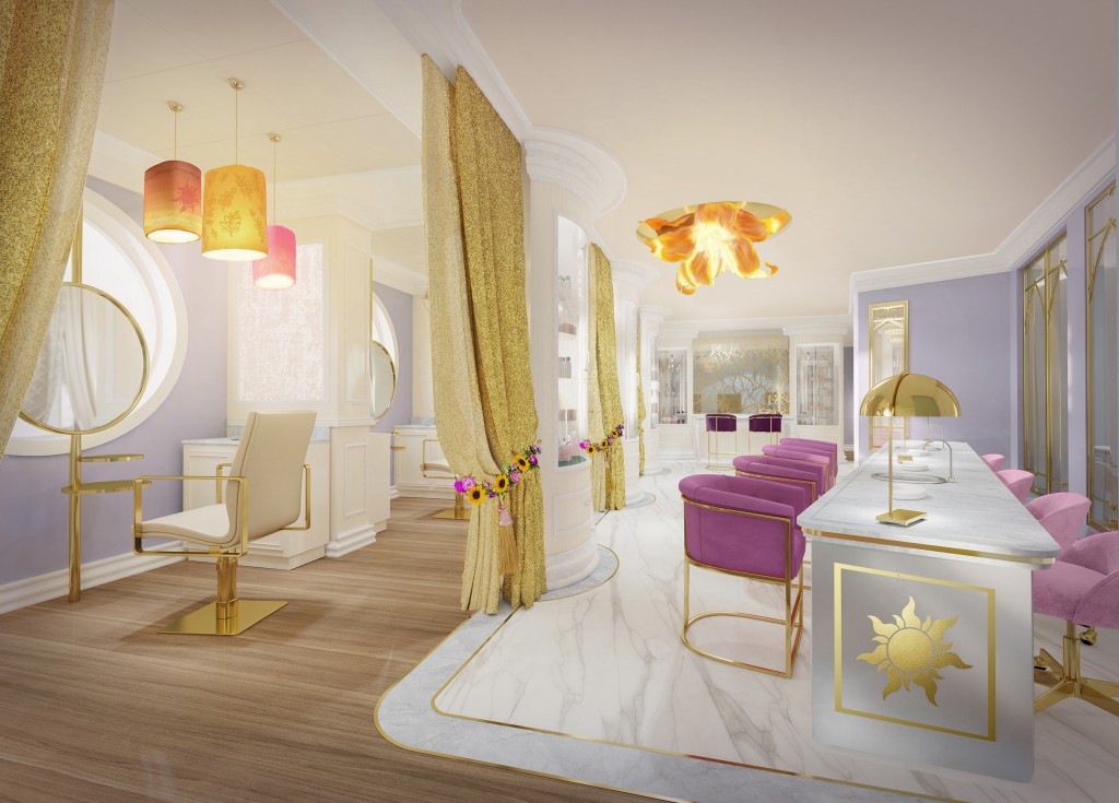 DCL revela mais detalhes dos espaços exclusivos para adultos do Disney Wish Untangled Salon