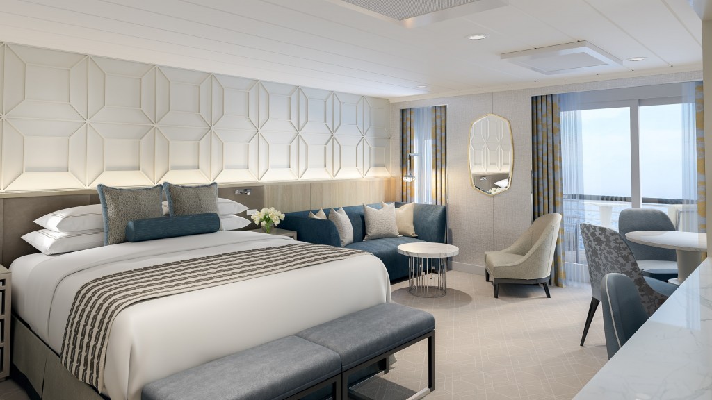 Oceania Cruises revela categorias e detalhes das cabines do Vista 3 Penthouse Suite-min