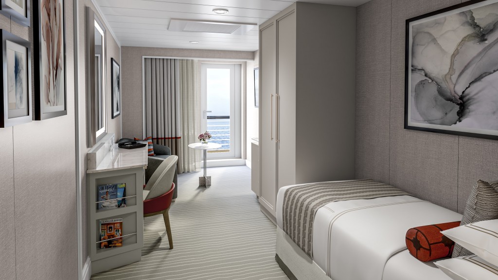 Oceania Cruises revela categorias e detalhes das cabines do Vista 2 Solo Veranda Stateroom 3-min