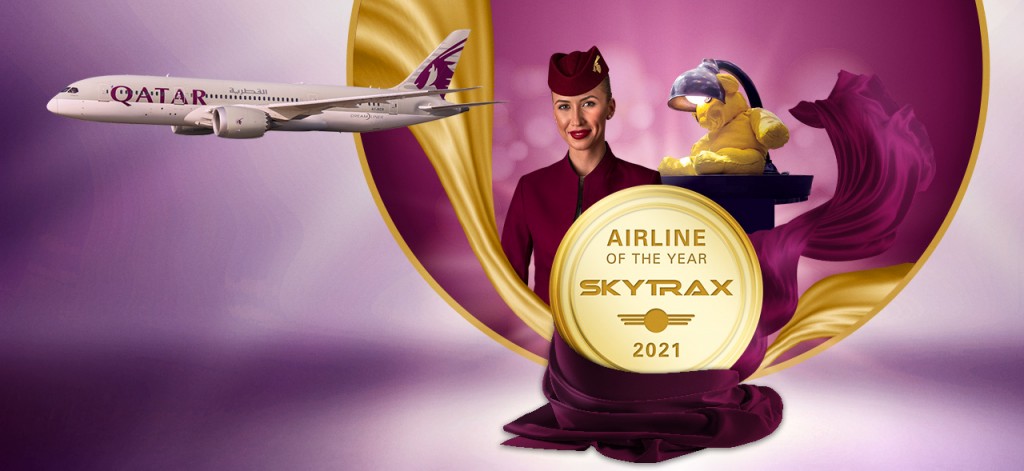 Qatar Airways é eleita a melhor companhia aérea de 2021 pela Skytrax 1 1280x589