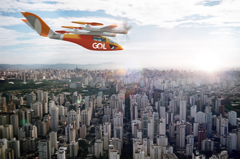 Gol terá malha aérea de 250 aeronaves elétricas; voos começam em 2025 1 gol evtol