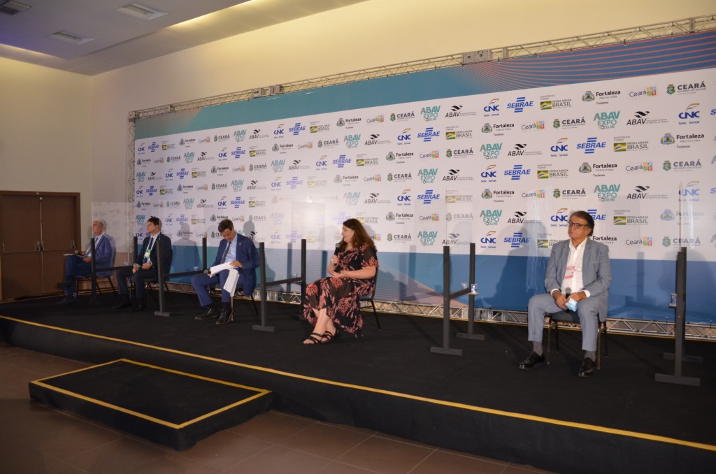 Embratur fará capacitação em parceria com a Abav 1 Coletiva de imprensa reuniu Magda Nassar, Arialdo Pinho, Gilson Machado e Carlos Brito