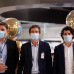 Fernando Campana, gerente de aeroporto, Manuel Flahault e Steven van Wijk