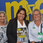 Lucia Bichara e Cristiane Bacelar, da Secretaria de Turismo de Camaçari, com Rosa Masgrau, do M&E