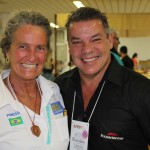 Mari Masgrau, do M&E, e Cleiton Feijó, da F1 Experiences Mari Masgrau, do M&E, e Cleiton Feijó, da F1 Experiences