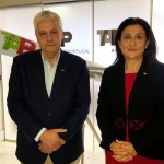 Mario Carvalho, diretor da TAP no Brasil, e Christine Ourmières, CEO da TAP