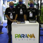 Douglas Bacaro, Evelozio Santos e André Poletti, da PAraná Turismo