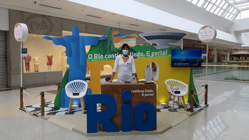 Campanha 'O Rio Continua Lindo. E Perto!' chega a Brasília e São Paulo 1 Estande de Brasília