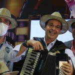 Fabricio Amaral, da Góias Turismo, Gilson Machado, ministro do Turismo, e Alvaro Carneiro
