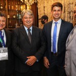 Felipe Gonzalez, da Cassinotur, Nestor Tissot, prefeito de Gramado, Cesar Ulian, prefeito em Flores da Cunha-RS, e Vilson dos Santos, do Rafain Show