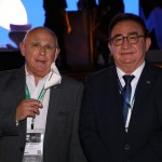 Henry Chmelnitsky, presidente do Sindha Porto Alegre, com Manoel Linhares, presidente da ABIH