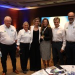 Roy Taylor e Rosa Masgrau, do M&E, Milena Pedrosa, subsecretaria de Turismo de MG, Érica Drumond, do Ouro Minas, Paulo Henrique, da Localiza, e Sérgio Gouvêa, da Promo