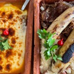 Os pratos gratinado primavera e arrumadão do Peixe na Telha