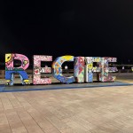 Letreiro de Recife no Marco Zero da cidade