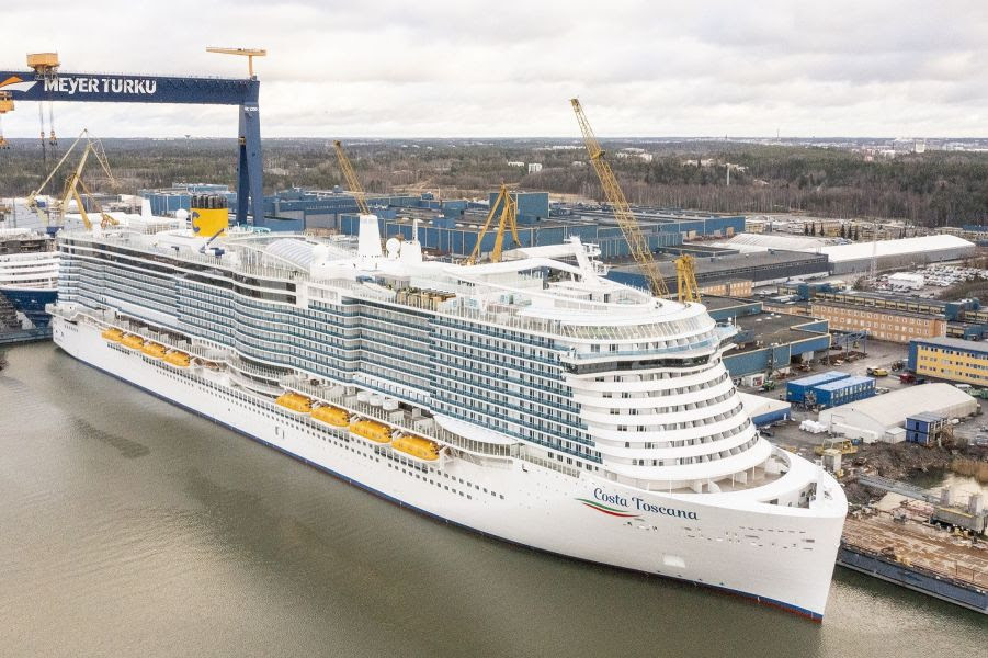 Costa Cruzeiros recebe o Costa Toscana; navio vem ao Brasil em 2022/23 2 Costa Toscana