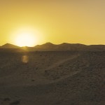 Pôr do sol no deserto. Foto: Ana Azevedo