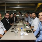 Emerson Cardoso e Rodrigo Fritsche, da Flytour, Fernanda Garrido e Thiago de Castro, do Grand Hyatt, Arnaldo Franken, da Diversa Turismo, Fernando Lermi, da Flytour, Raphael De Lucca, da Copa Airlines e Flavio Marques, da Flytour