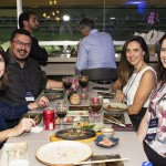 Katia Ferreira, da Aeromexico, Natanael Filho e Karina Nascimento, da Copa Airlines, e Daniela Santos, da Emirates
