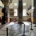 A Igreja de São Jorge em Madaba abriga o maior e mais antigo mapa feito em ladrilho da Jordânia. Foto: Ana Azevedo