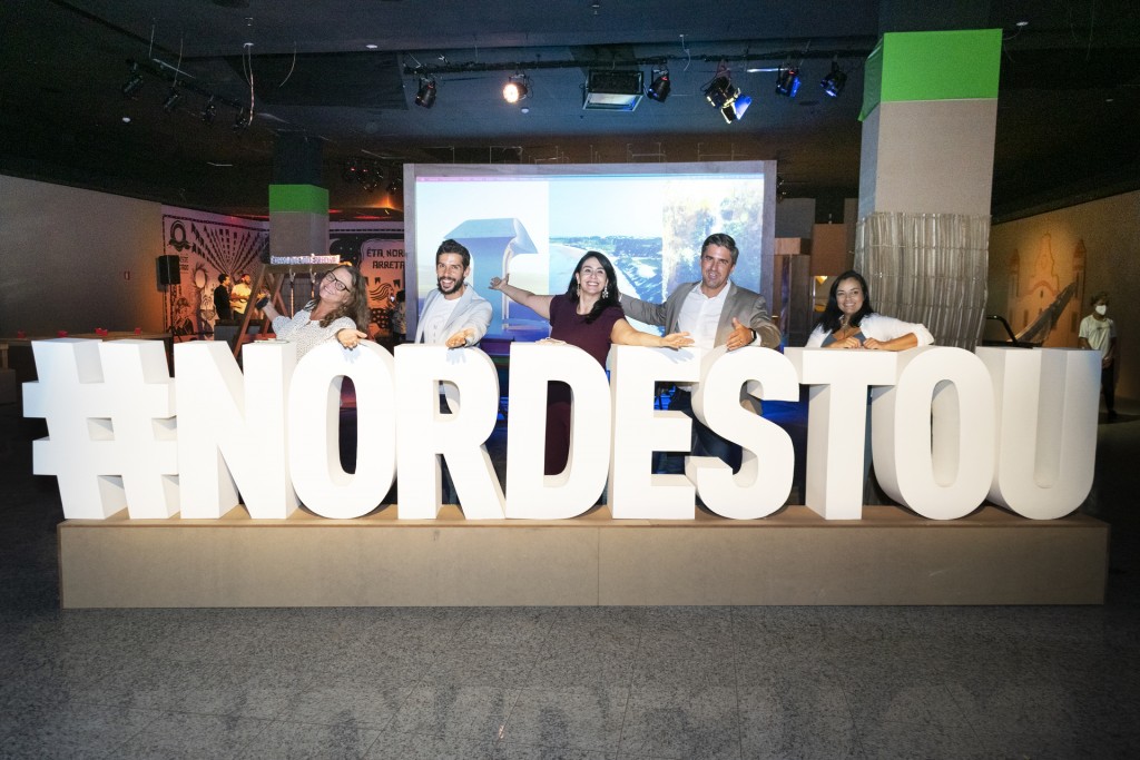 Ruth Avelino (PBTur); Leonardo Seabra (Emprotur); Luciana Fernandes (BBG Brasil); Antonio Neves (Empetur) e Sandra Villanova (Sedetur-AL)