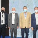 Paulo Angeli, de Foz, Darci Piana, vice-governador do Paraná, Alexandre Sampaio, da FBHA, e Chico Brasileiro, prefeito de Foz