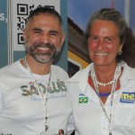Saulo Santos, secretário de Turismo de São Luís, com Mari Masgrau, do M&E