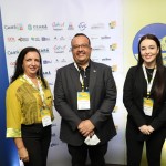 Simone Lara, Jefferson Moreno, secretário de Turismo do Mato Grosso, e Juliana Fischer, da secretaria de Turismo do Mato Grosso