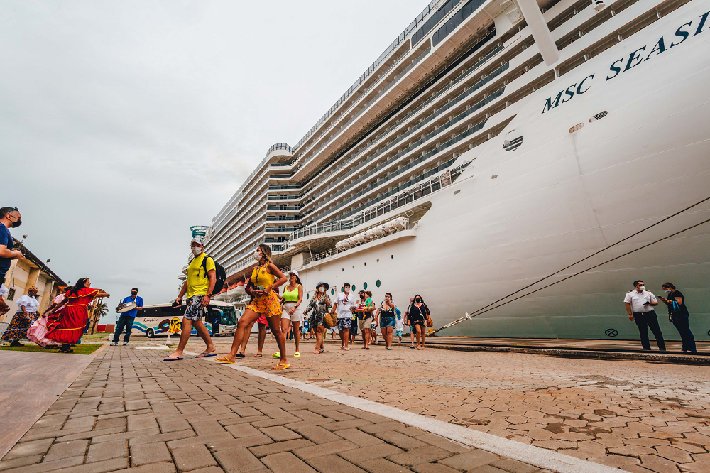 Anvisa recomenda a suspensão provisória da temporada de cruzeiros no Brasil 1 cruzeiro msc seaside maceió porto