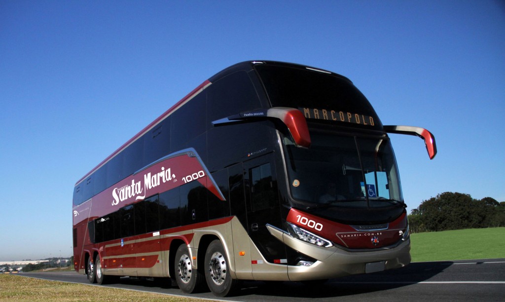 Transportes Santa Maria começa a operar com G8 da Marcopolo rodoviario onibus