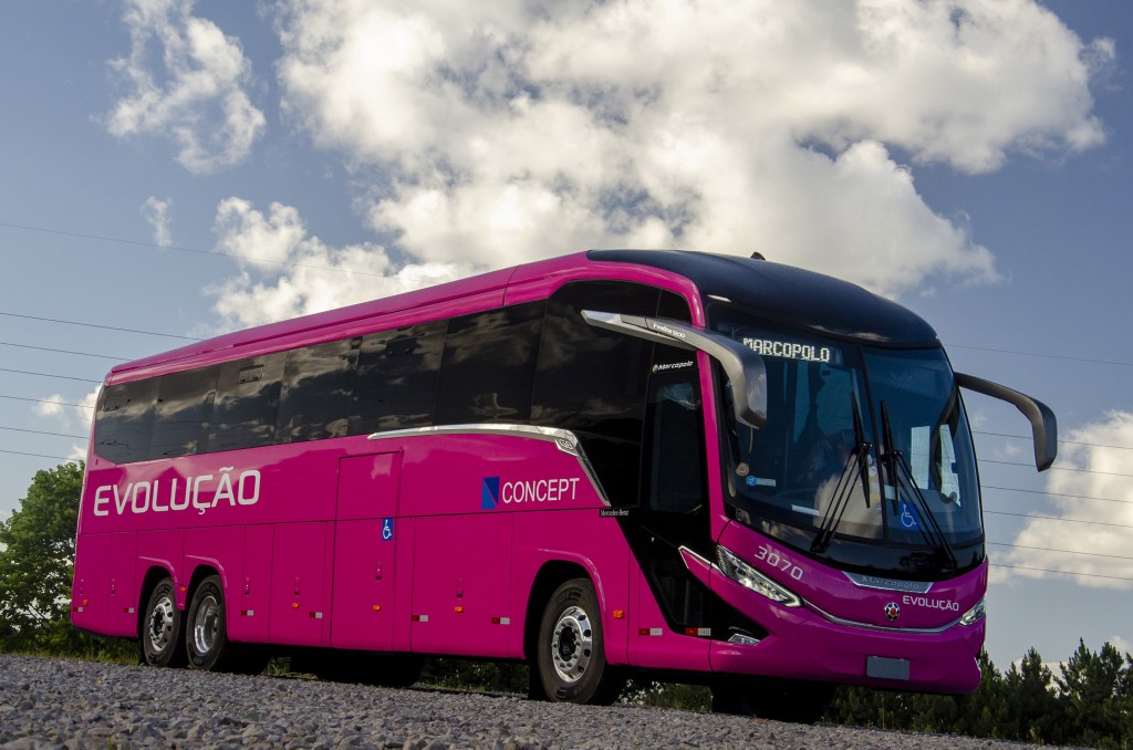 Marcopolo entrega oito novos ônibus da classe G8 para a Evolução Transportes 27012022 MP Evolução Paradiso G8 1200
