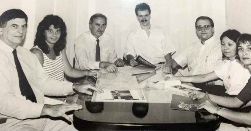 De Flot Operadora a Flot Viagens, uma história de sucesso Época da fundação - Toninho Aulísio, Eduardo Barbosa e equipe (Foto: divulgação)