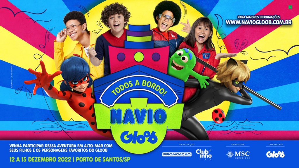 MSC Cruzeiros receberá cruzeiro infantil de canal da Globo KV_NavioGloob_Horizontal