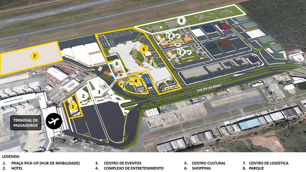 Aeroporto de Brasília vai ganhar shopping, parques temáticos, hotel e